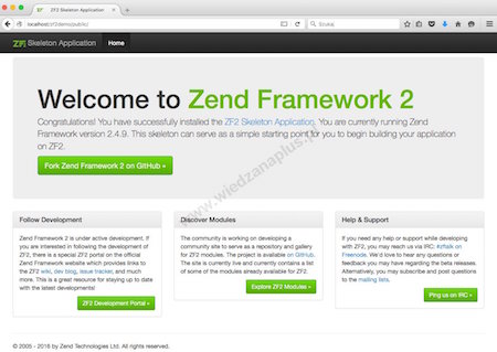 Prawidłowe uruchomienie strony - Zend Framework 2
