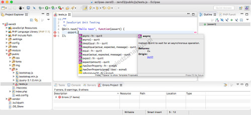 Rys. 9. Integracja QUnit z Eclipse usprawnia testowanie kodu JavaScript 