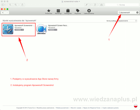 Instalacja programu Apowersoft Screenshot - OS X